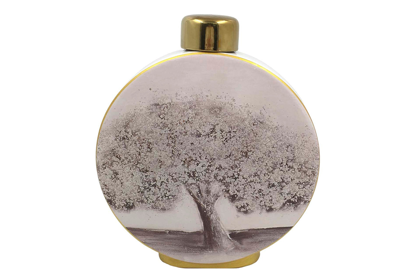 POTE CERÂMICA REDONDO ÁRVORE