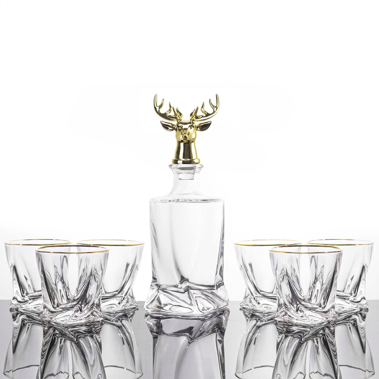 CONJUNTO DE WHISKY EM CRISTAL - 750ML