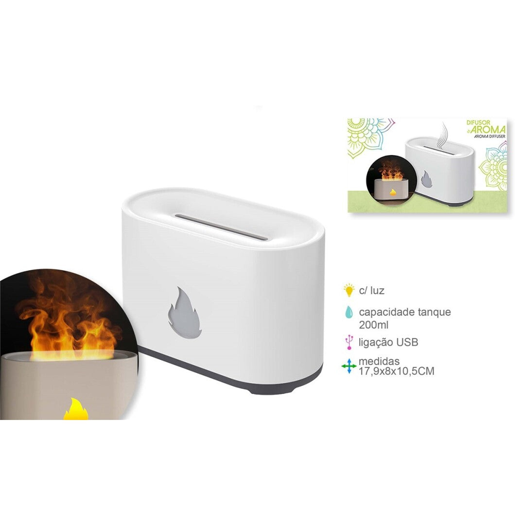 MÁQUINA HUMIDIFICADOR E DIFUSOR AROMAS - BRANCA MINIMALISTA