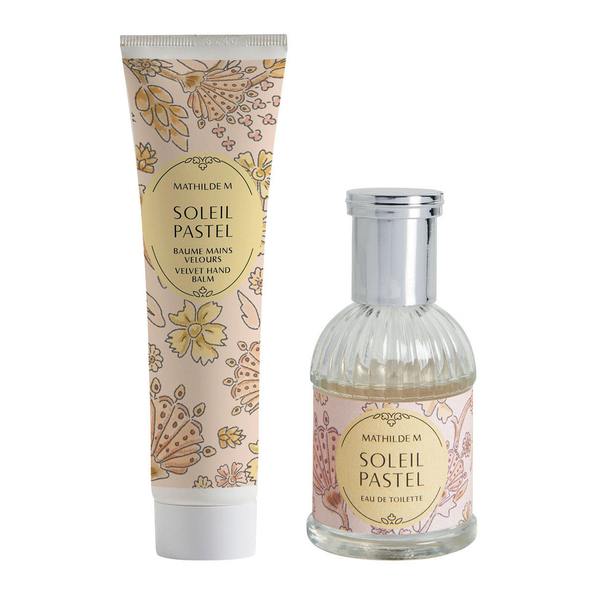 Conjunto de oferta perfumado com 30 ml de água de toilette e bálsamo de mãos Velours - Soleil Pastel