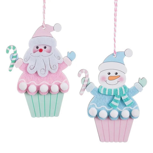 DUPLA BONECOS PENDENTE NATAL