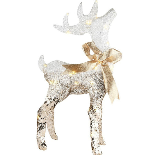 RENA LAÇO DOURADO BRILHANTE (LED E RATÁN)