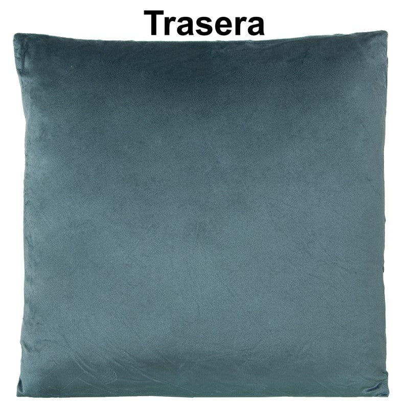 ALMOFADA VELUDO TURQUESA 45CM