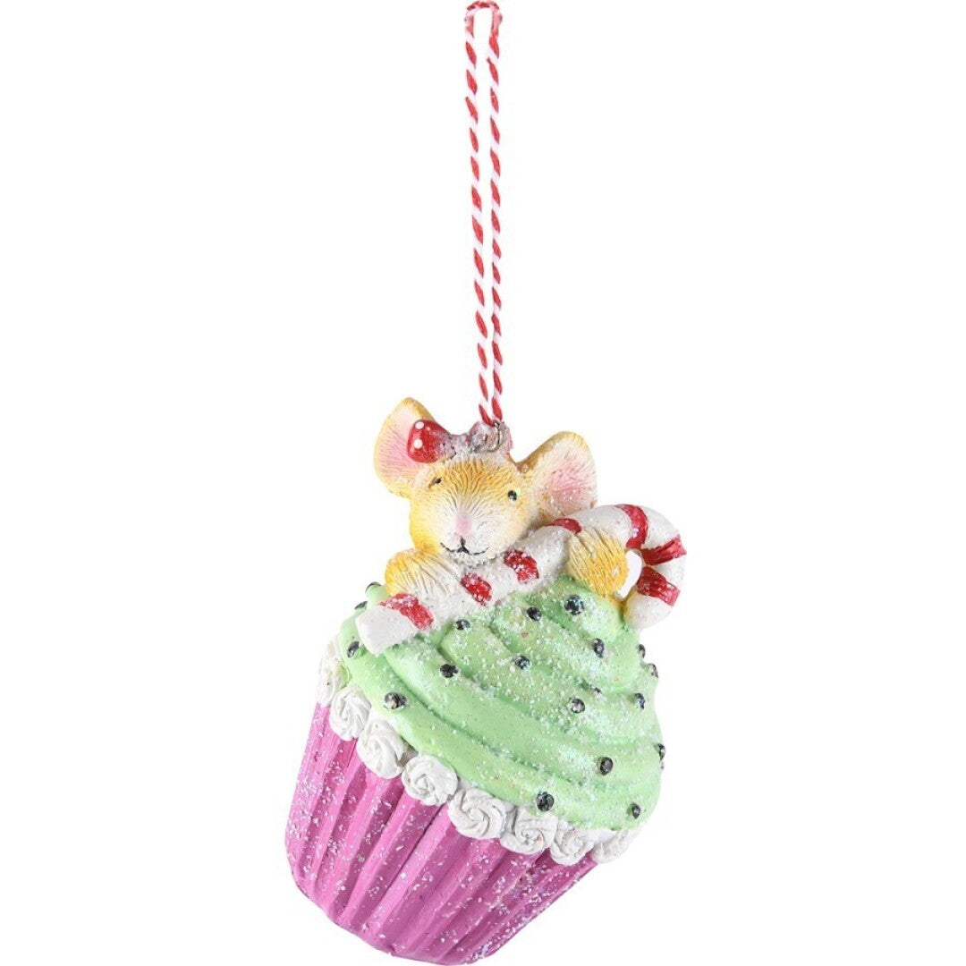 ENFEITE ÁRVORE DE NATAL CUPCAKE RATINHO