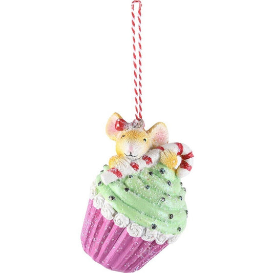 ENFEITE ÁRVORE DE NATAL CUPCAKE RATINHO