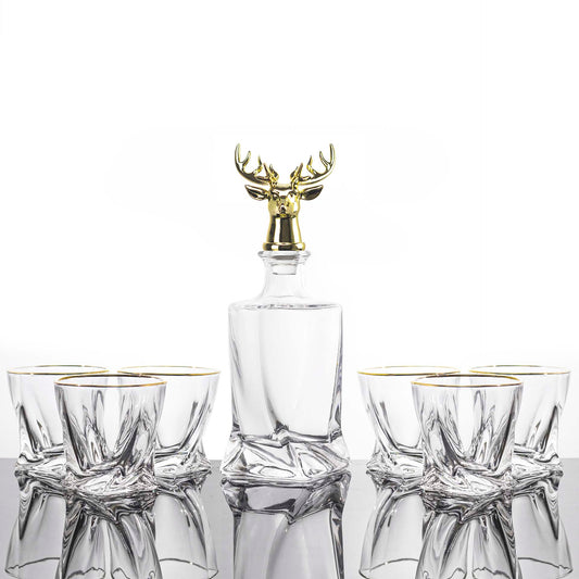 CONJUNTO DE WHISKY EM CRISTAL - 750ML