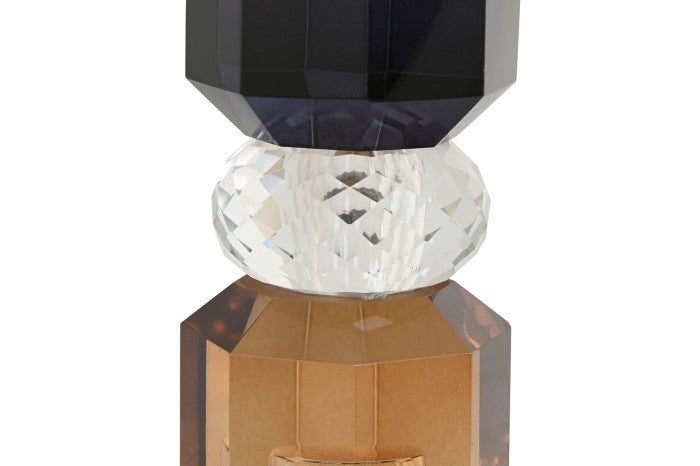 Porta-Vela em Vidro Cinzento – Elegância Compacta