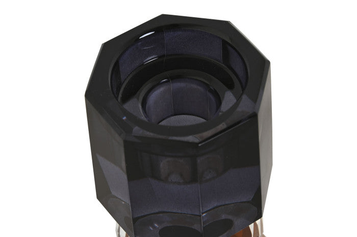 Porta-Vela em Vidro Cinzento – Elegância Compacta