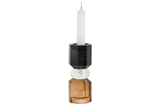 Porta-Vela em Vidro Cinzento – Elegância Compacta